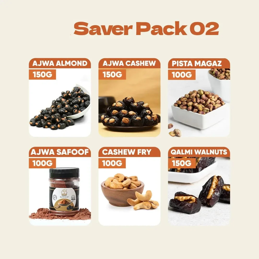 SN Dates Saver Pack 2 – Premium Mixed Ajwa Nuts & Dry Fruits