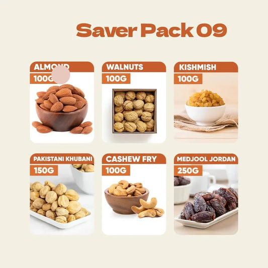 SN Saver Pack 9 Healthy Dry Fruits Bundle